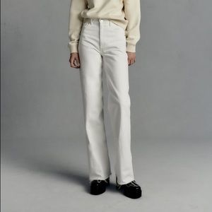 WIDE LEG FULL LENGTH JEANS WHITE